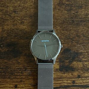 MVMT - THE 40 - BLACK BLUE with Carbon Grey Mesh Strap
